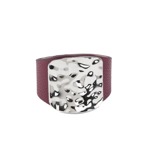 Paparazzi Jewelry Accessories - Brighten Up - Purple Bracelet - Vintage - Picture 2 of 4